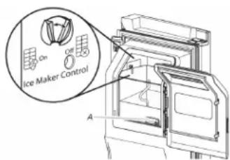 WHIRLPOOL WRMF7736PV - Mise en marche/arrêt de la machine à glaçons : - 2