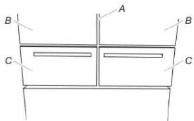 WHIRLPOOL WRMF7736PV - Alignement des façades des tiroirs réfrigérés (sur certains modèles) - 1