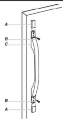 WHIRLPOOL WRMF7736PV - Refrigerator Door Handle Style 1 - 2