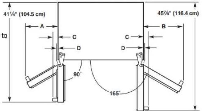 WHIRLPOOL WRS315SDHZ - Door Swing Dimensions - 2