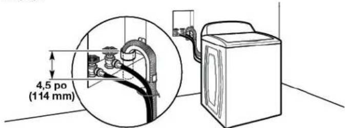 WHIRLPOOL WTW5020SW - Système de vidange avec tuyau de rejet à l'égout au plancher - 2
