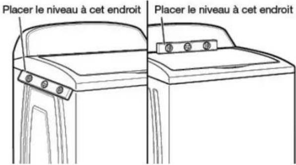 WHIRLPOOL WTW5025SW - Vérifier le bon aplomb de la laveuse - 1