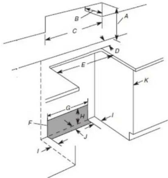 WHIRLPOOL YWEE750H0HB - Dimensiones del gabinete - 1