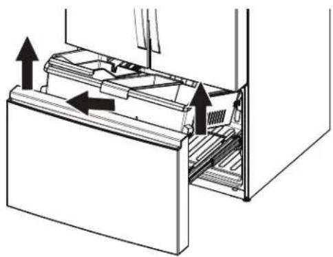 WHIRLPOOL WRFF3136SZ - Retirar el cajón superior del congelador - 3