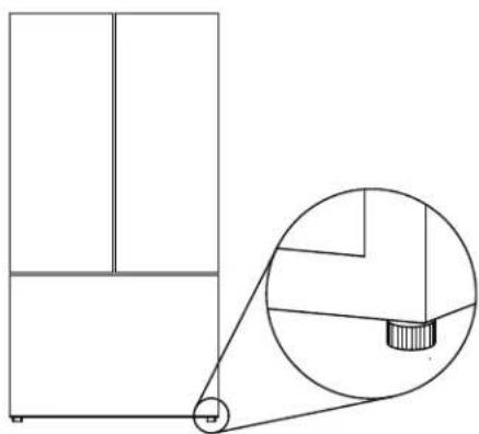 WHIRLPOOL WRFF3136SZ - Adjust the refrigerator's tilt using instructions below: - 1