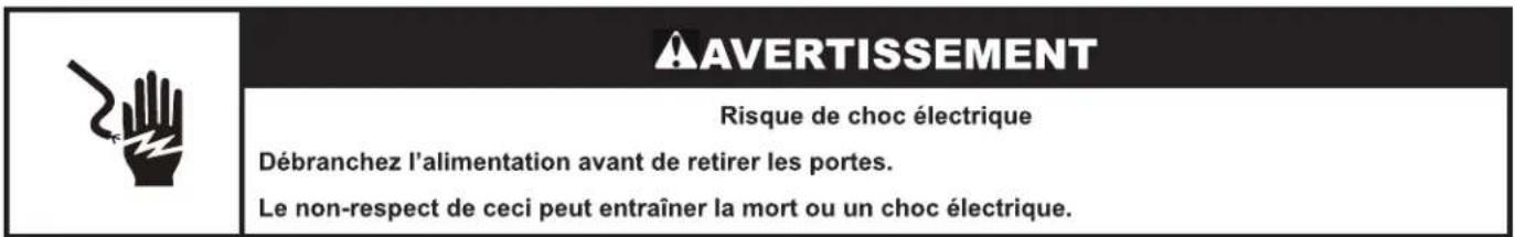 WHIRLPOOL WRFF3136SZ - Retirer et remettre les portes du réfrigérateur - 1
