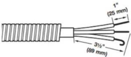 WHIRLPOOL YWED6150PB - Prepare your 3-wire cable for direct connection - 1