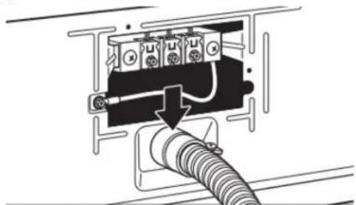 WHIRLPOOL YWED5720RW - Fixer le cable à raccordement direct au serre-cables - 1