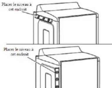 WHIRLPOOL YWED5720RW - Réglage de l'aplomb de la sécheuse - 1