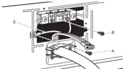 WHIRLPOOL YWED5720RW - Raccordement du cable d'alimentation à 4 fils - 2