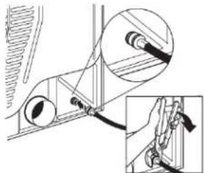WHIRLPOOL YWED5720RW - Attach long hose to dryer fill valve and tighten coupling - 1
