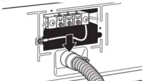 WHIRLPOOL YWED5720RR - Fixer le câble à raccordement direct au serre- câbles - 1