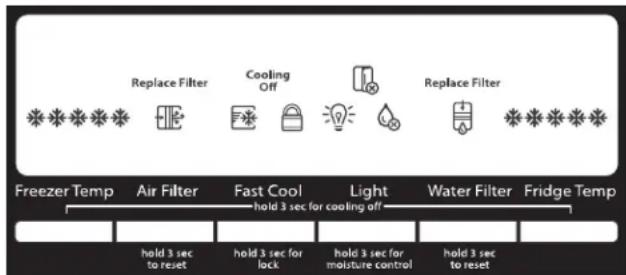 WHIRLPOOL WRF560SFHW - Tableau de commande - 2