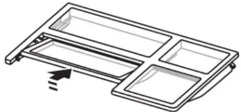 WHIRLPOOL WRF560SFHW - Réinstaller la tablette repliable : - 1