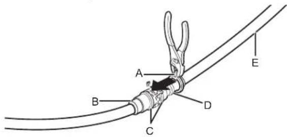 WHIRLPOOL WDF341PAPT - Slide clamp onto connector - 1