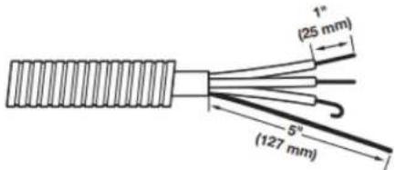 WHIRLPOOL YWED6720RW - Préparer le cable à 4 fils pour un raccordement direct - 1
