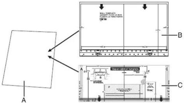 WHIRLPOOL YWMMS3130RW - Trouver le gabarit d'installation (sur Type d'installation certains modèles) Ce four à micro-ondes est cong ventilation suivantes, choisir un - 1