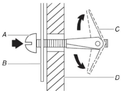 WHIRLPOOL YWMMS3130RZ - Installation s'il n'y a aucun montant de cloison aux trous d'extrémités (illustration 1 et 2 dans la section trouver les montants de cloison) - 2