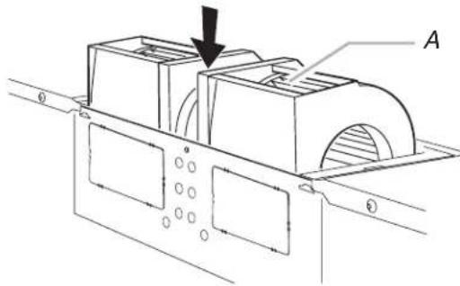 WHIRLPOOL YWMMS3130RZ - Réorientation du moteur du ventilateur pour une installation avec évacuation par le toit - 2