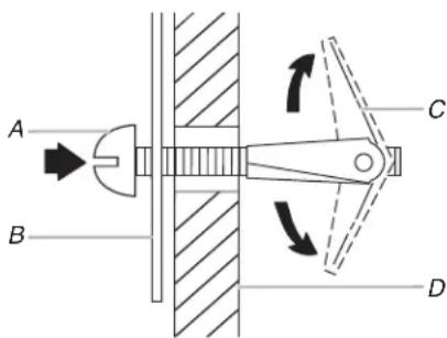 WHIRLPOOL YWMML5530RW - Installation for No Wall Studs at End Holes (Figures 1 and 2 in Find the Wall Stud(s) section) - 2