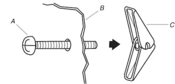 WHIRLPOOL YWMML5530RW - Installation for No Wall Studs at End Holes (Figures 1 and 2 in Find the Wall Stud(s) section) - 1