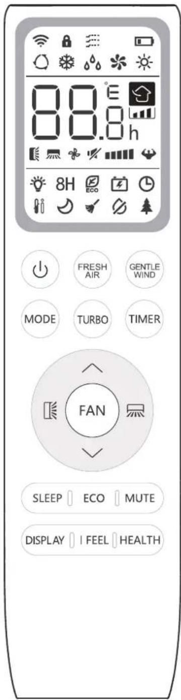 TCL FreshIN S12C8S0 - Télécommande AFFICHAGE - 1