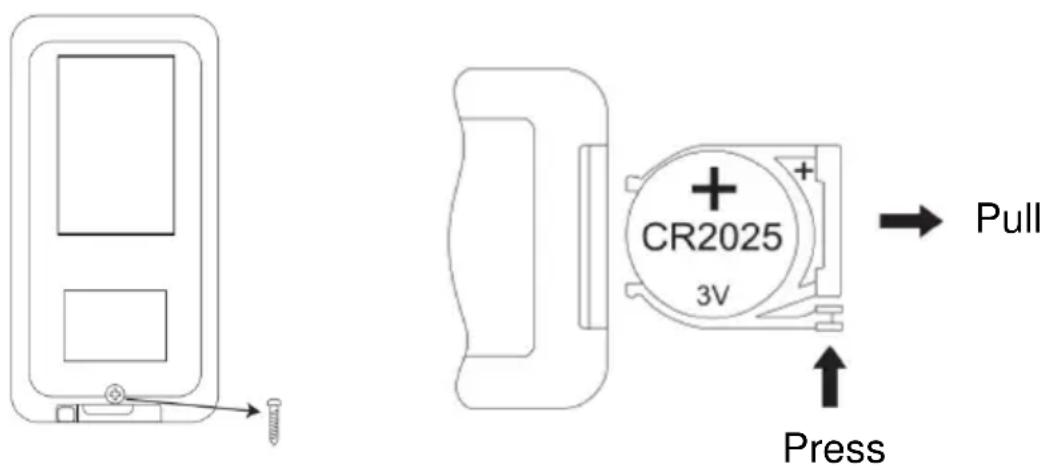 Be Cool BCTACHC4 - Change the battery: - 1