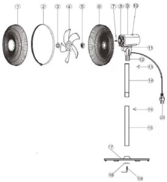 BLUEPALM BP40STTI22V1 - VUE D'ENSEMBLE DU VENTILATEUR - 1