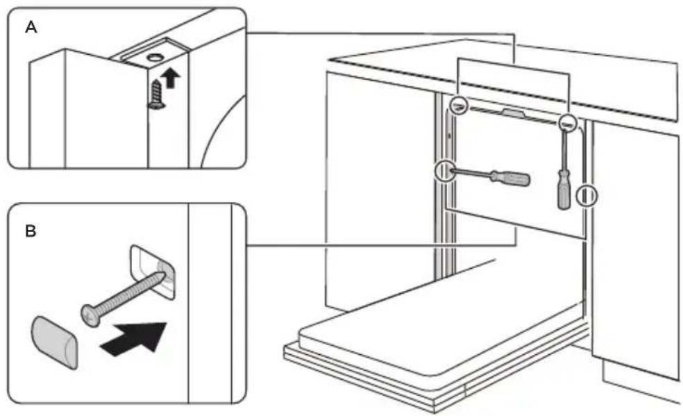 MIDEA MDWPB1303LS - Step 4. Dishwasher installation steps - 1