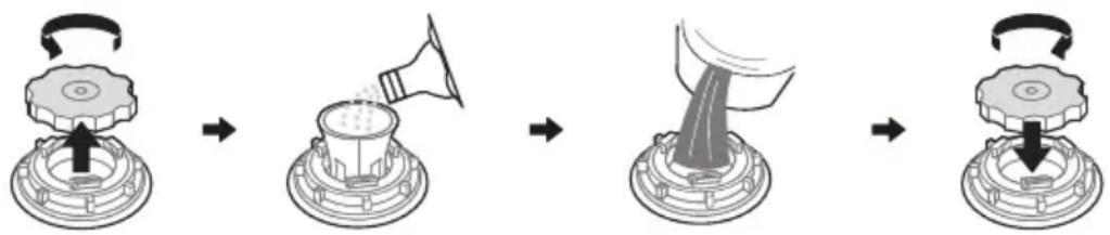 MIDEA MDWPB1303LS - Please follow the steps below for adding dishwasher salt: - 1