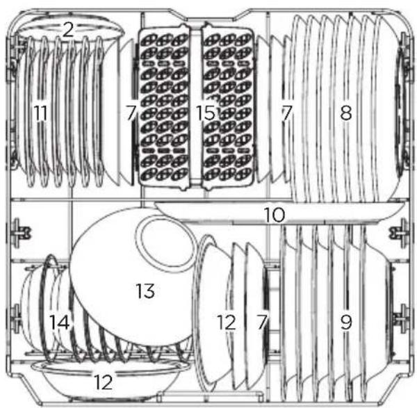 MIDEA MDWPB1303LS - Panier inférieur : - 1