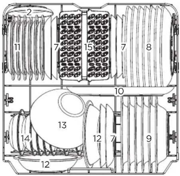 MIDEA MDWPB1303LS - Lower basket: - 1