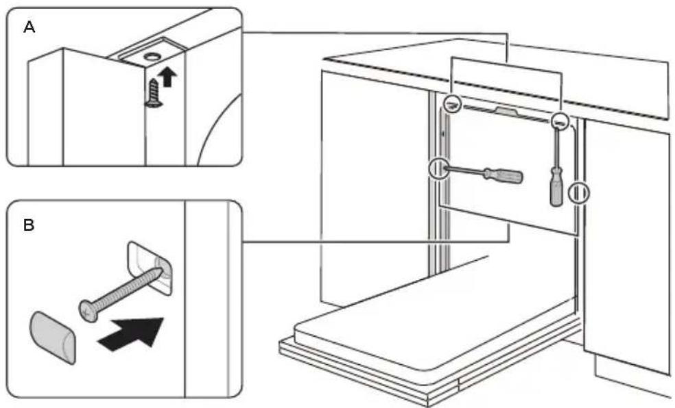 MIDEA MDWPB1303LS - Étape 4. Étapes d'installation du lave-vaisselle - 1