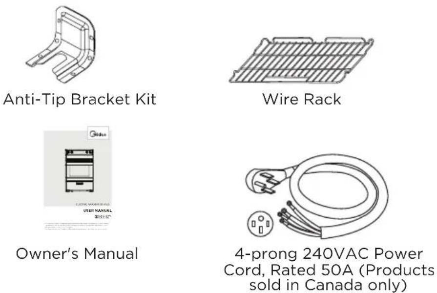 MIDEA MER30B12ASSC - Parts Included with Product - 1