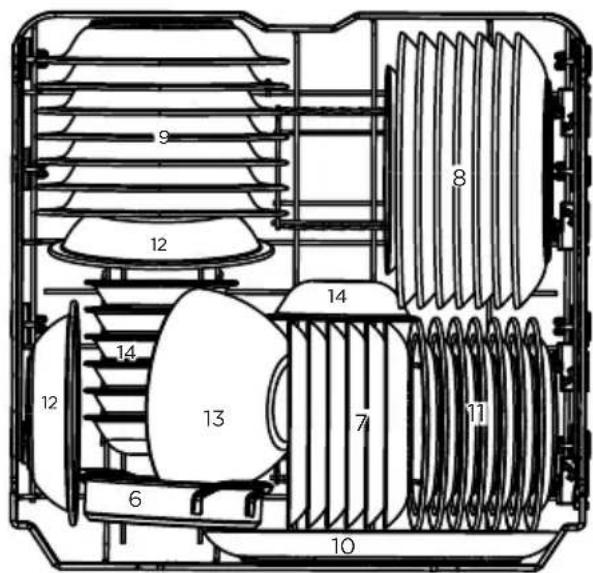 MIDEA MDWEB1403QB - Lower basket: - 1