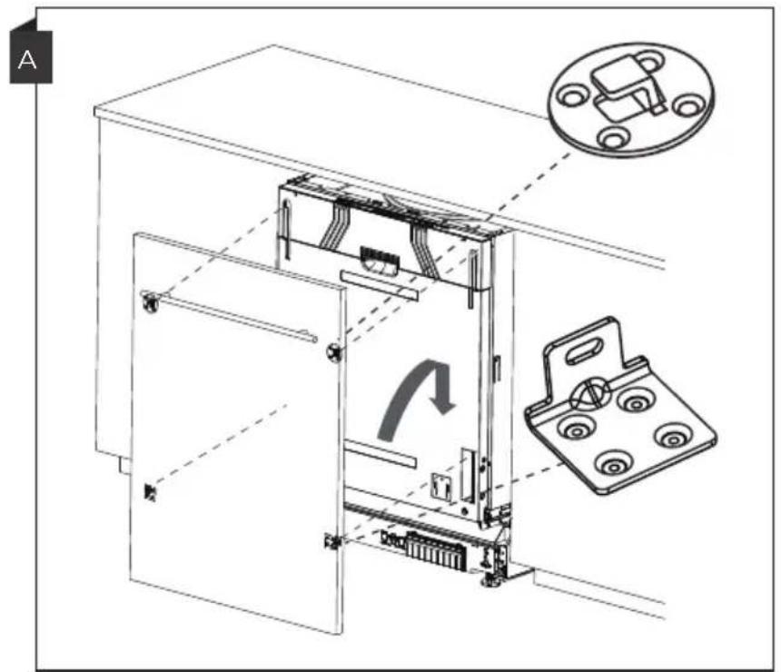 MIDEA MDWEB1403QB - Schritt 2. Abmessungen und Montage der ästhetischen Platte - 2