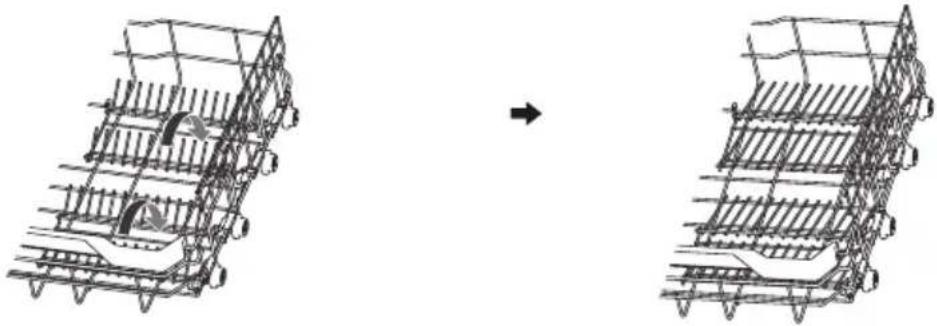 MIDEA MDWEB1403QB - Zurückklappen der Ablagen des Korbs - 1