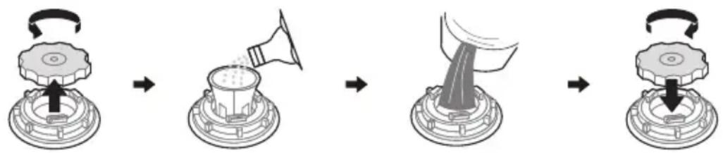 MIDEA MDWEB1403QB - Please follow the steps below for adding dishwasher salt: - 1