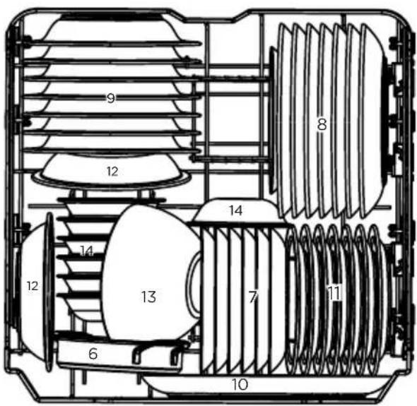 MIDEA MDWEB1403QB - Niederer Korb: - 1