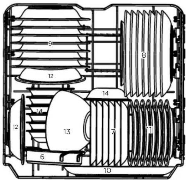 MIDEA MDWEB1403QB - Panier inférieur : - 1