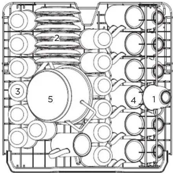 MIDEA MDWEF1433DW - Upper basket: - 1