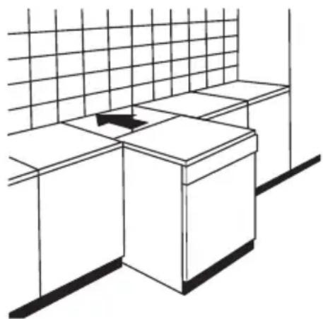 MIDEA MDWEF1433DW - Type 1 : Montage entre des armoires existantes - 1