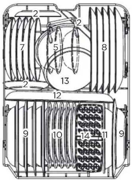 MIDEA MDWEB1004LS - Lower basket: - 1