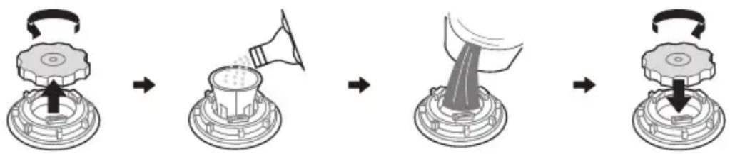 MIDEA MDWEB1004LS - Please follow the steps below for adding dishwasher salt: - 1