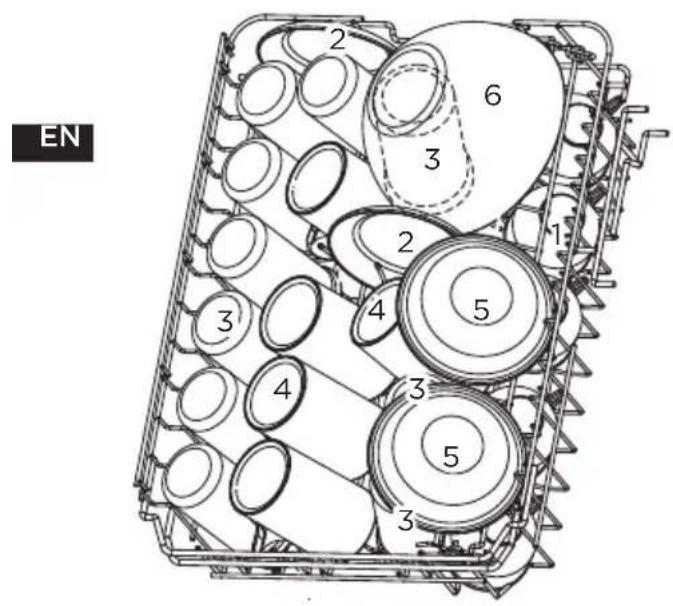 MIDEA MDWEB1004LS - Upper basket: - 1