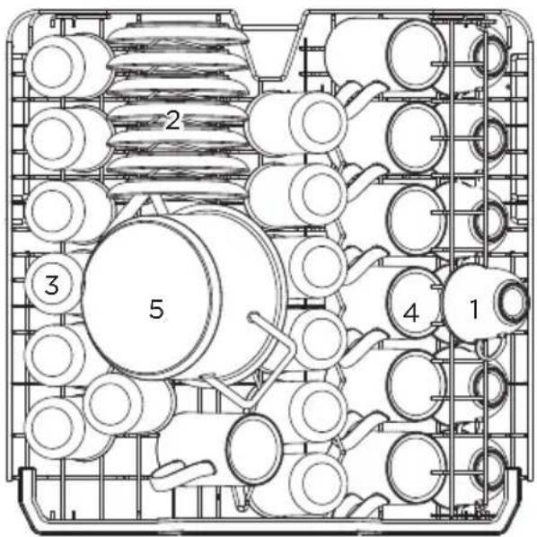 MIDEA MDWEB1403MB - Upper basket: - 1