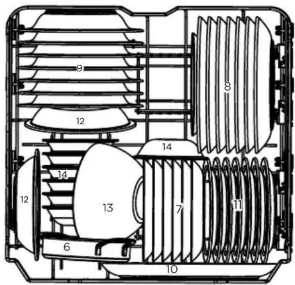 MIDEA MDWEB1403MB - Panier inférieur : - 1