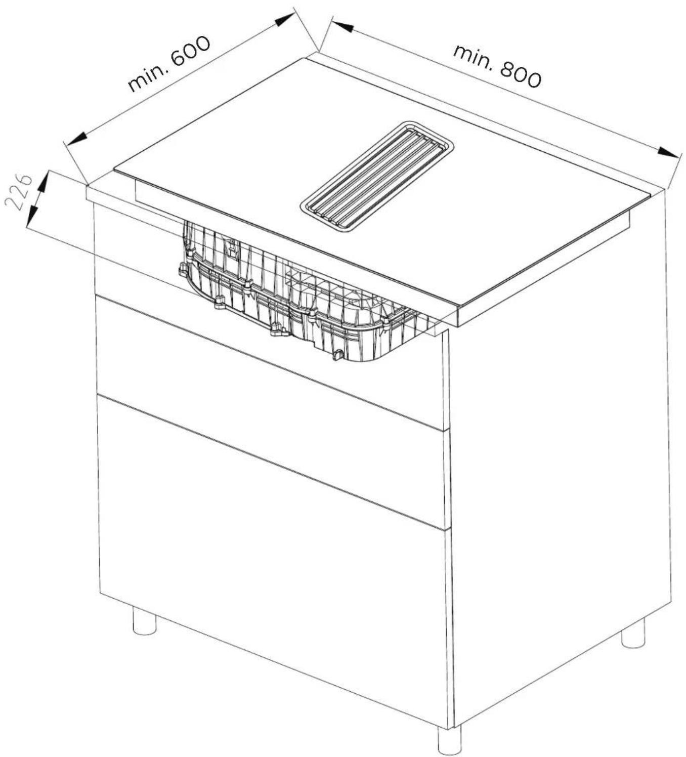 MIDEA MIH740Y038B - Umlenkblech am Herd installmenten - 9