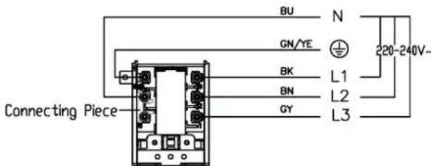 MIDEA MIH740Y038B - Connecting the Hob to the Mains Power Supply - 7