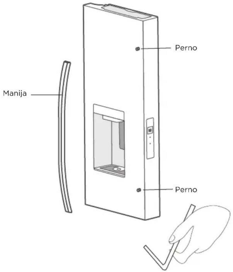 MIDEA MRF29D9BST - Instalación de la manija de la puerta - 1